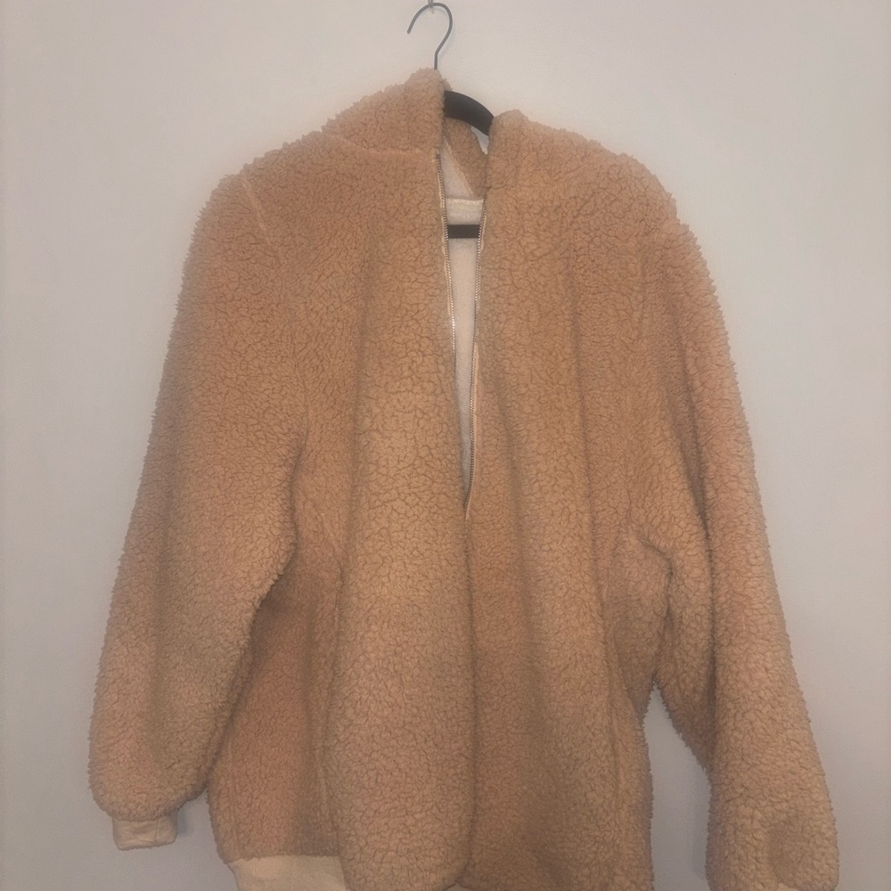 Cozy Tan Sherpa Jacket